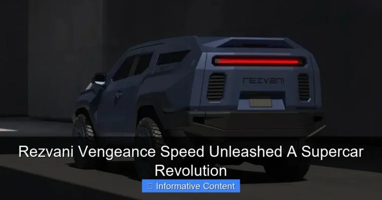 Rezvani Vengeance Speed Unleashed A Supercar Revolution