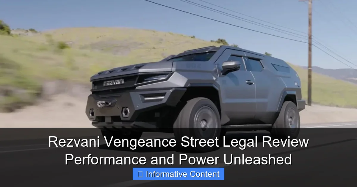 Rezvani Vengeance Street Legal Review Performance and Power Unleashed