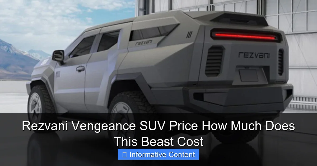 Rezvani Vengeance SUV Price How Much Does This Beast Cost