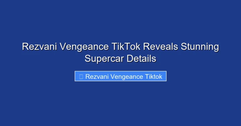 Rezvani Vengeance TikTok Reveals Stunning Supercar Details