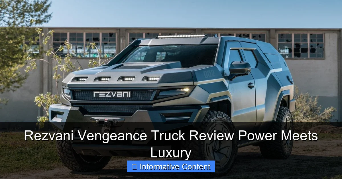 Rezvani Vengeance Truck Review Power Meets Luxury