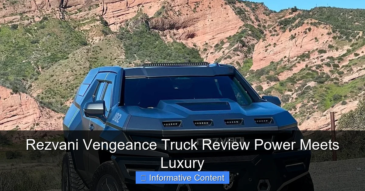 Rezvani Vengeance Truck Review Power Meets Luxury