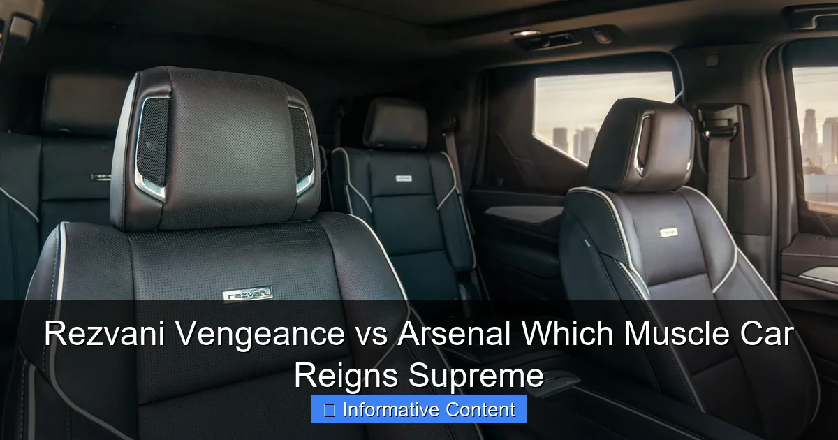 Rezvani Vengeance vs Arsenal Which Muscle Car Reigns Supreme