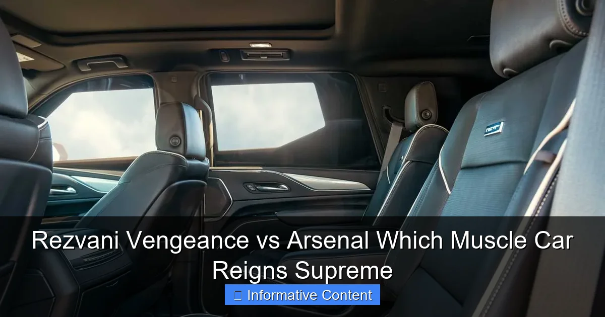 Rezvani Vengeance vs Arsenal Which Muscle Car Reigns Supreme
