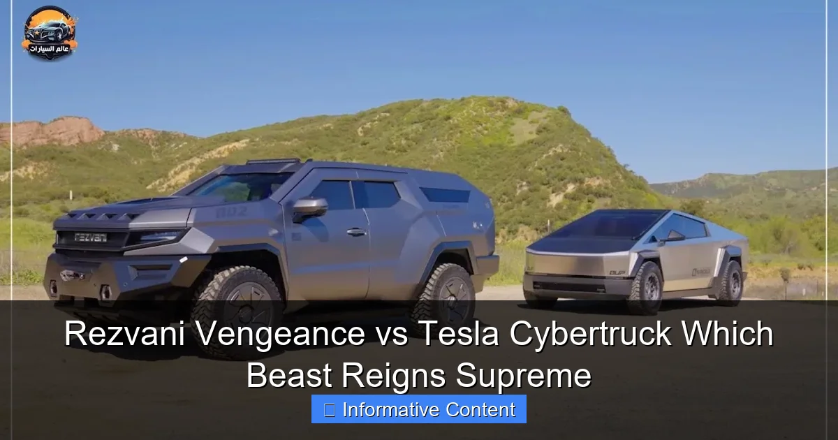 Rezvani Vengeance vs Tesla Cybertruck Which Beast Reigns Supreme