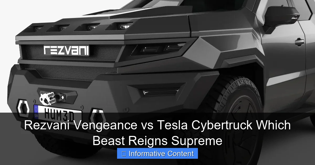 Rezvani Vengeance vs Tesla Cybertruck Which Beast Reigns Supreme