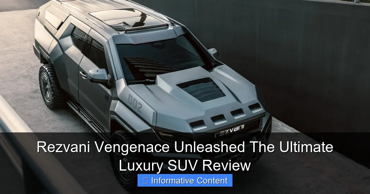 Rezvani Vengenace Unleashed The Ultimate Luxury SUV Review