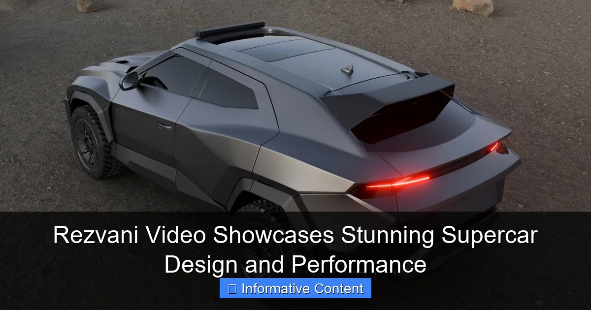 Rezvani Video Showcases Stunning Supercar Design and Performance