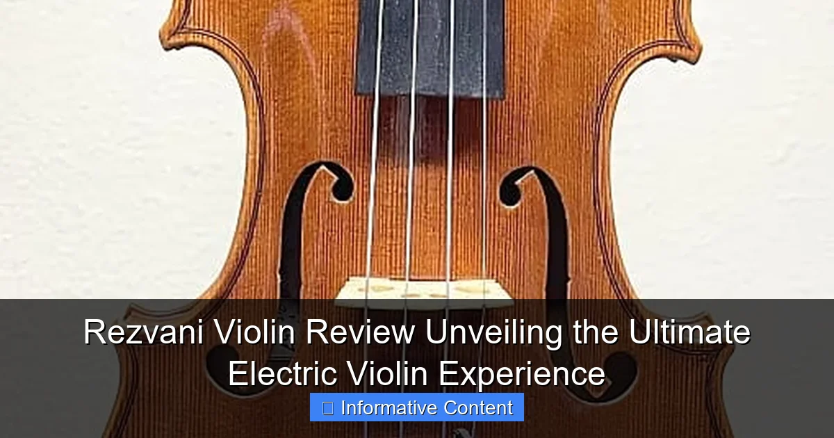 Rezvani Violin Review Unveiling the Ultimate Electric Violin Experience