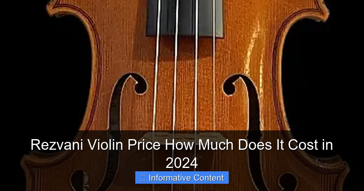 Rezvani Violin Price How Much Does It Cost in 2024