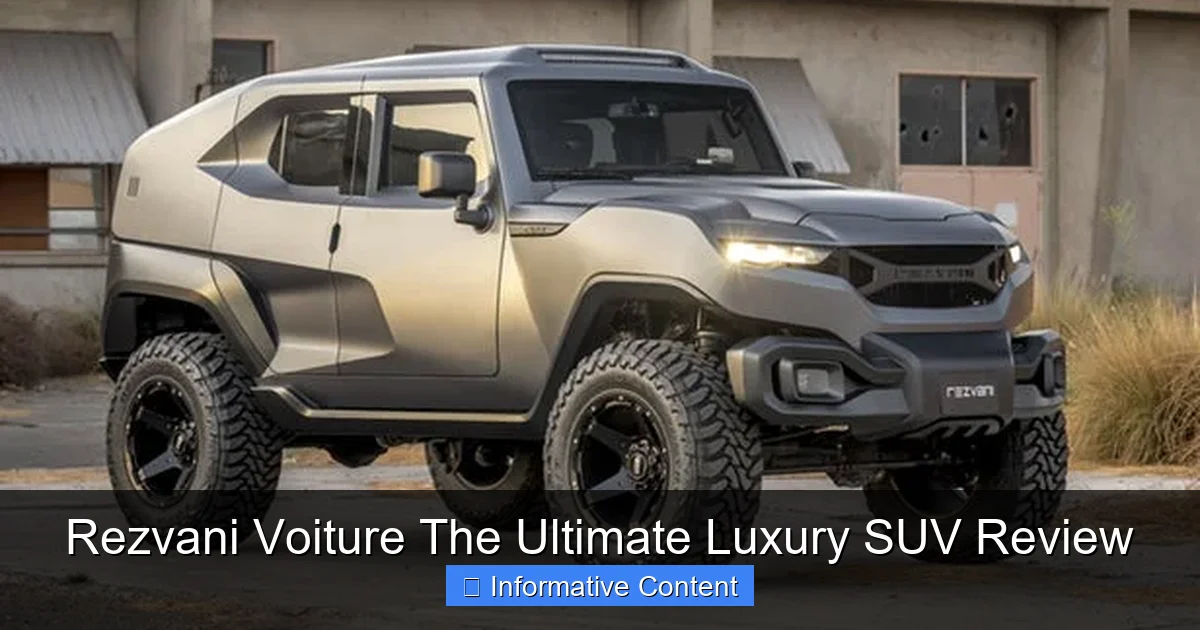 Rezvani Voiture The Ultimate Luxury SUV Review