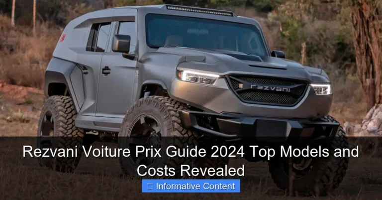 Rezvani Voiture Prix Guide 2024 Top Models and Costs Revealed
