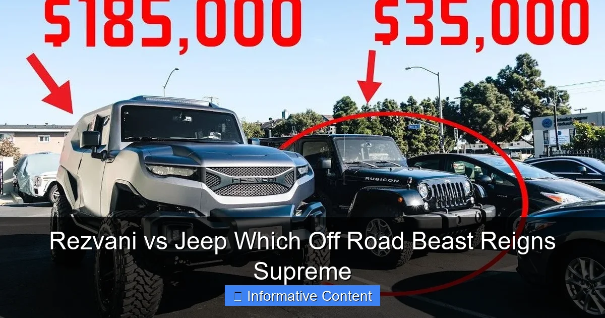 Rezvani vs Jeep Which Off Road Beast Reigns Supreme