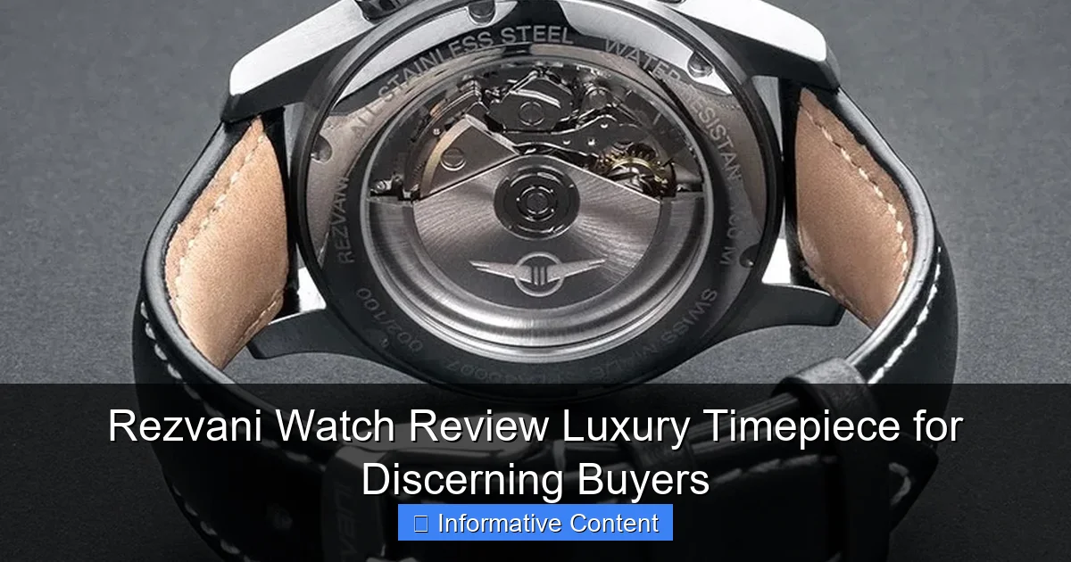Rezvani Watch Review Luxury Timepiece for Discerning Buyers