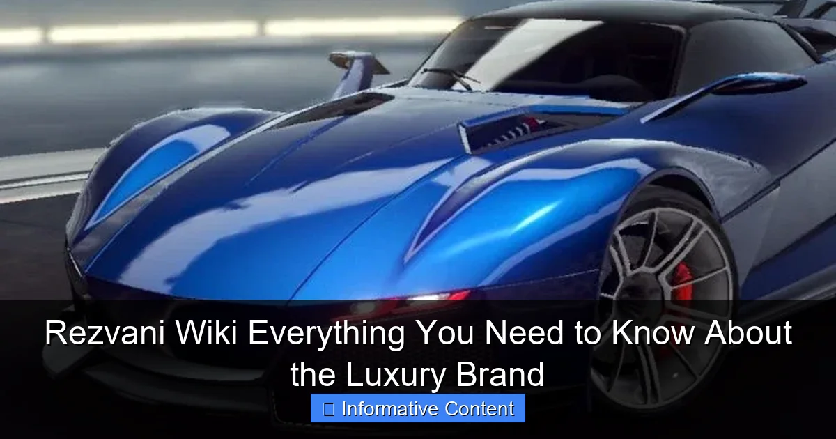 Rezvani Wiki Everything You Need to Know About the Luxury Brand