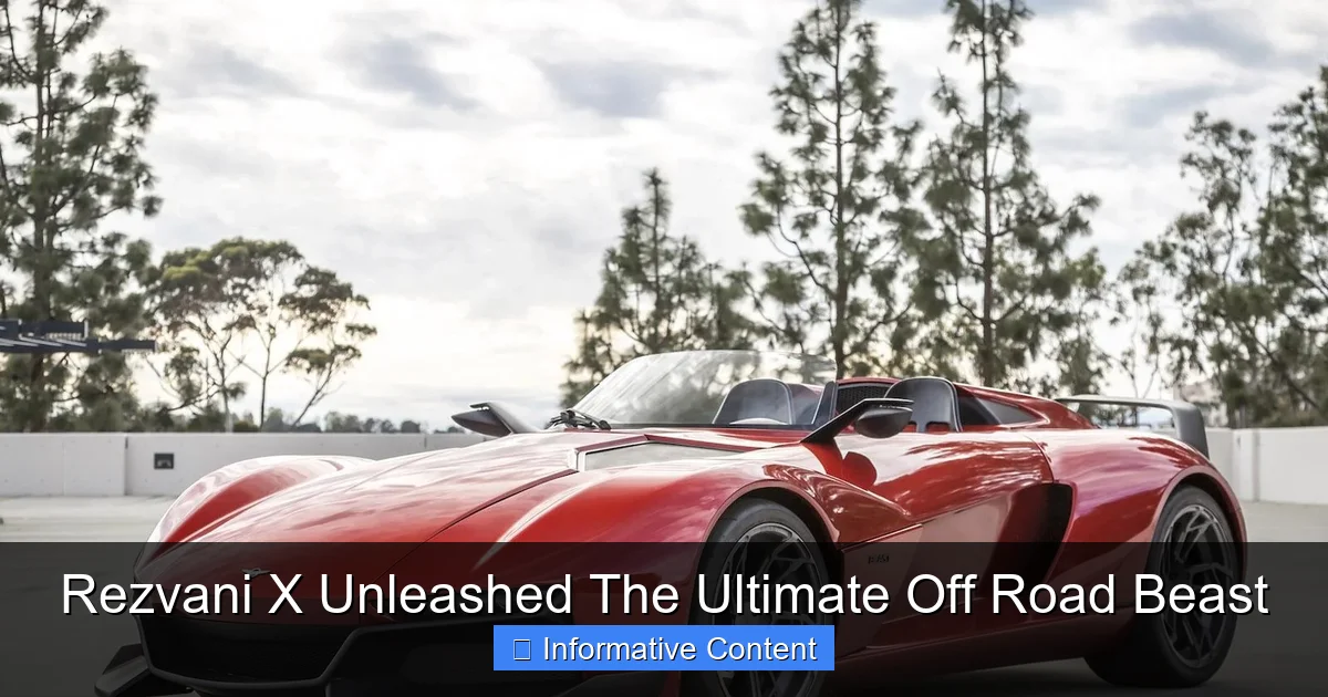 Rezvani X Unleashed The Ultimate Off Road Beast