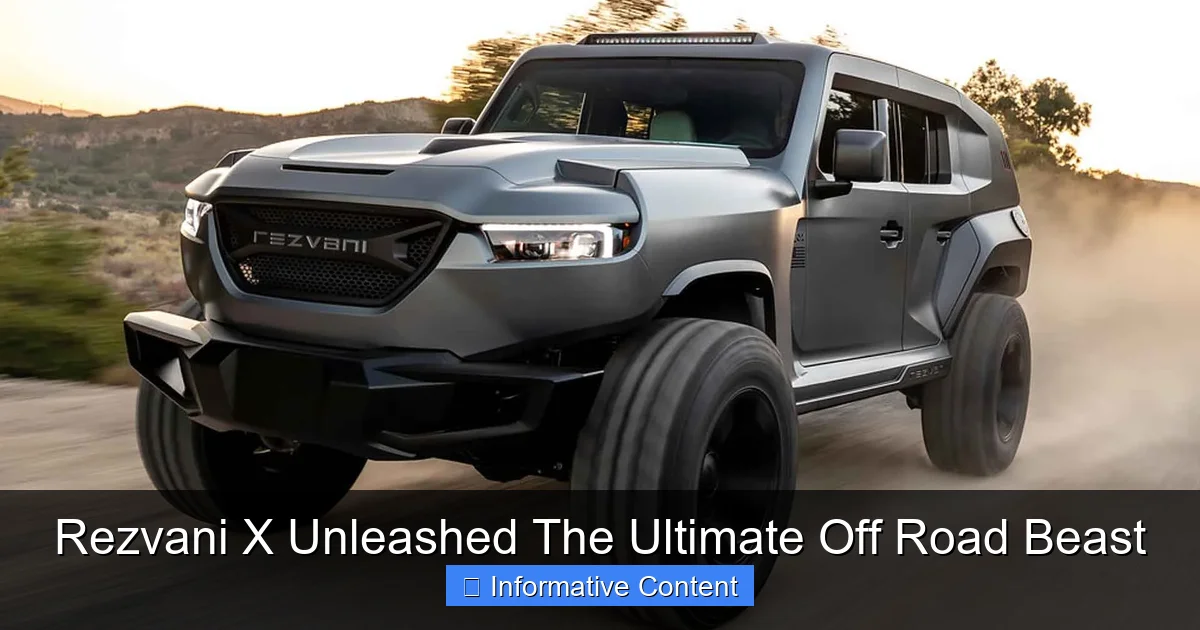 Rezvani X Unleashed The Ultimate Off Road Beast