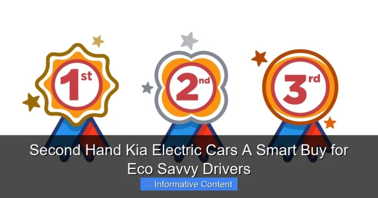 Second Hand Kia Electric Cars A Smart Buy for Eco Savvy Drivers