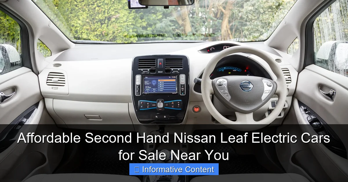 Affordable Second Hand Nissan Leaf Electric Cars for Sale Near You