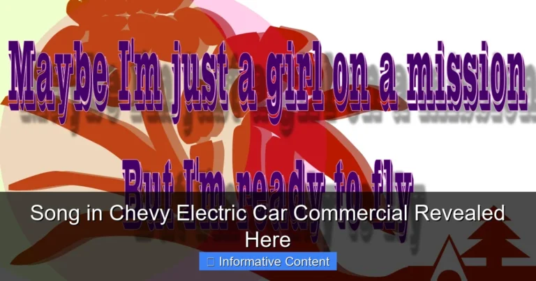 Song in Chevy Electric Car Commercial Revealed Here