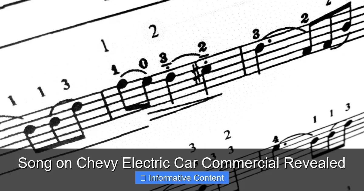 Song on Chevy Electric Car Commercial Revealed