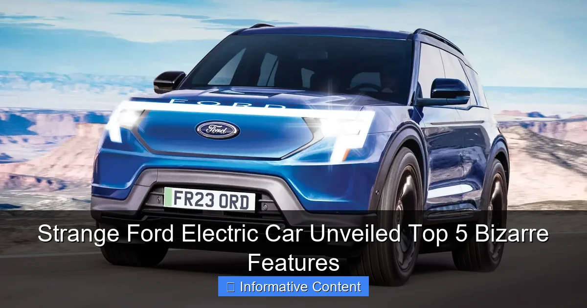 Strange Ford Electric Car Unveiled Top 5 Bizarre Features