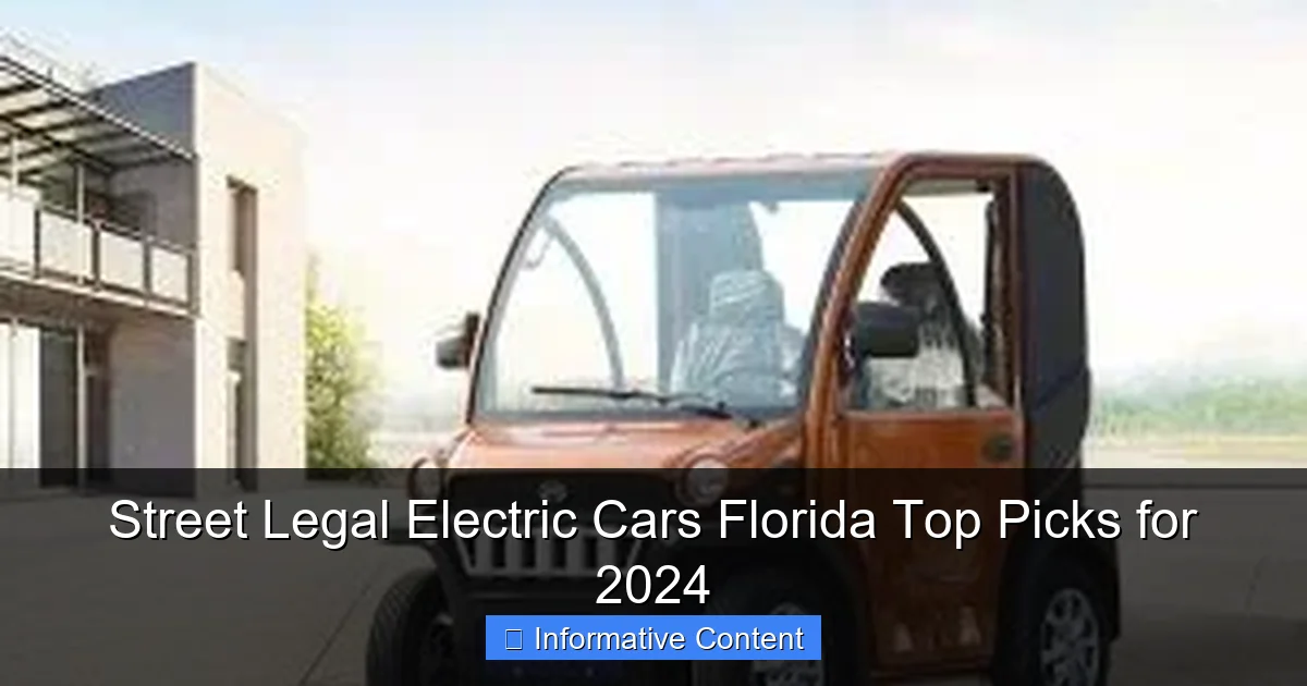 Street Legal Electric Cars Florida Top Picks for 2024