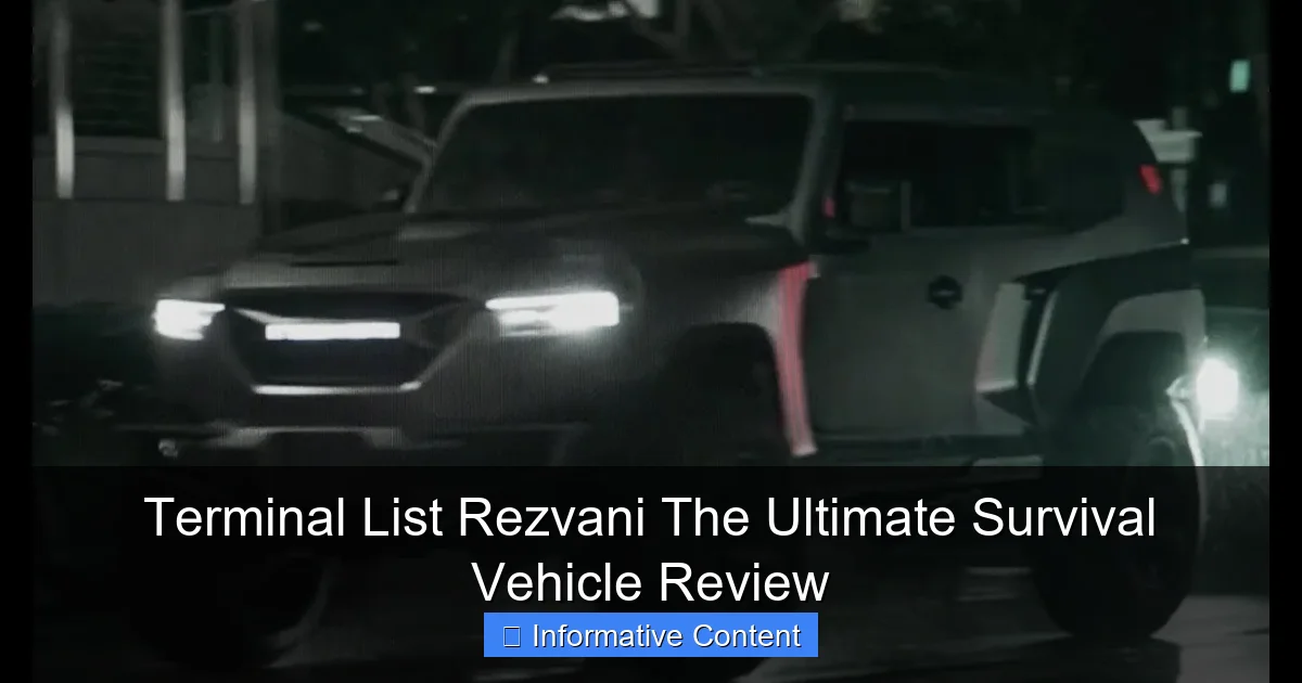 Terminal List Rezvani The Ultimate Survival Vehicle Review
