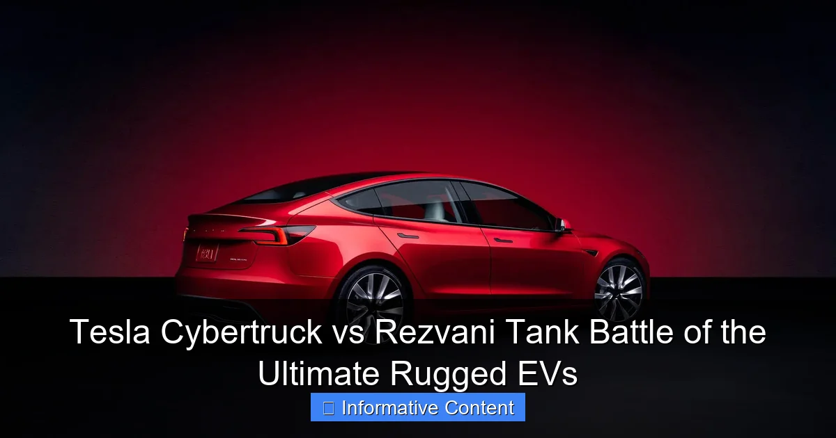 Tesla Cybertruck vs Rezvani Tank Battle of the Ultimate Rugged EVs