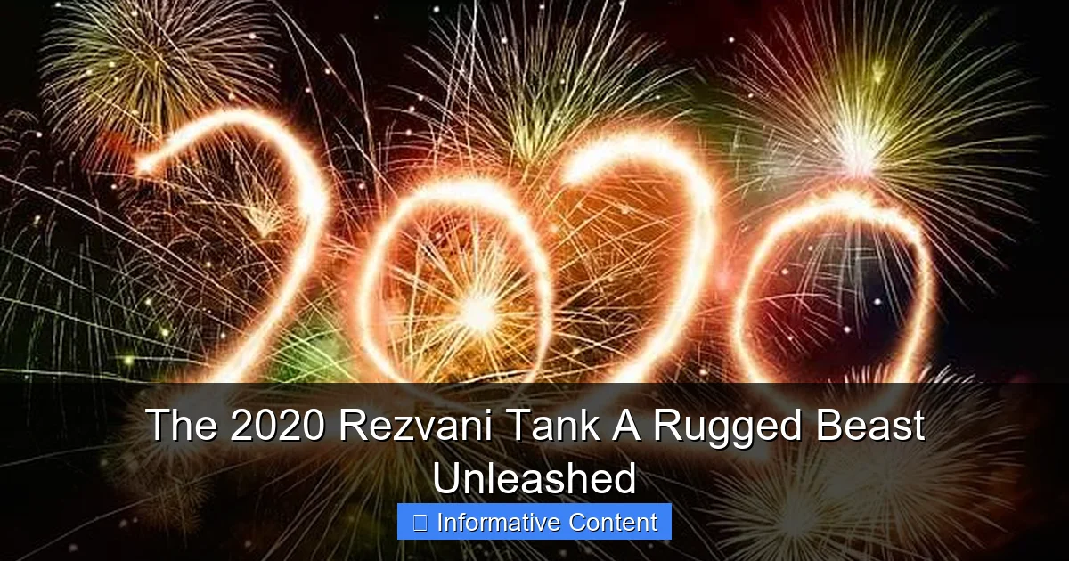 The 2020 Rezvani Tank A Rugged Beast Unleashed