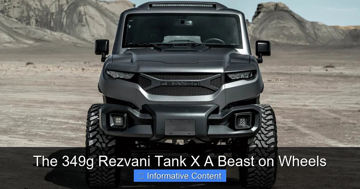 The 349g Rezvani Tank X A Beast on Wheels