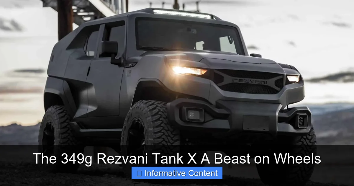 The 349g Rezvani Tank X A Beast on Wheels