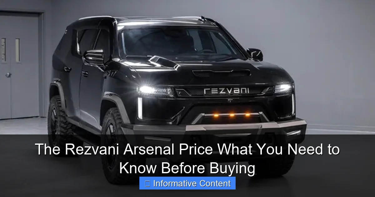 The Rezvani Arsenal Price What You Need to Know Before Buying