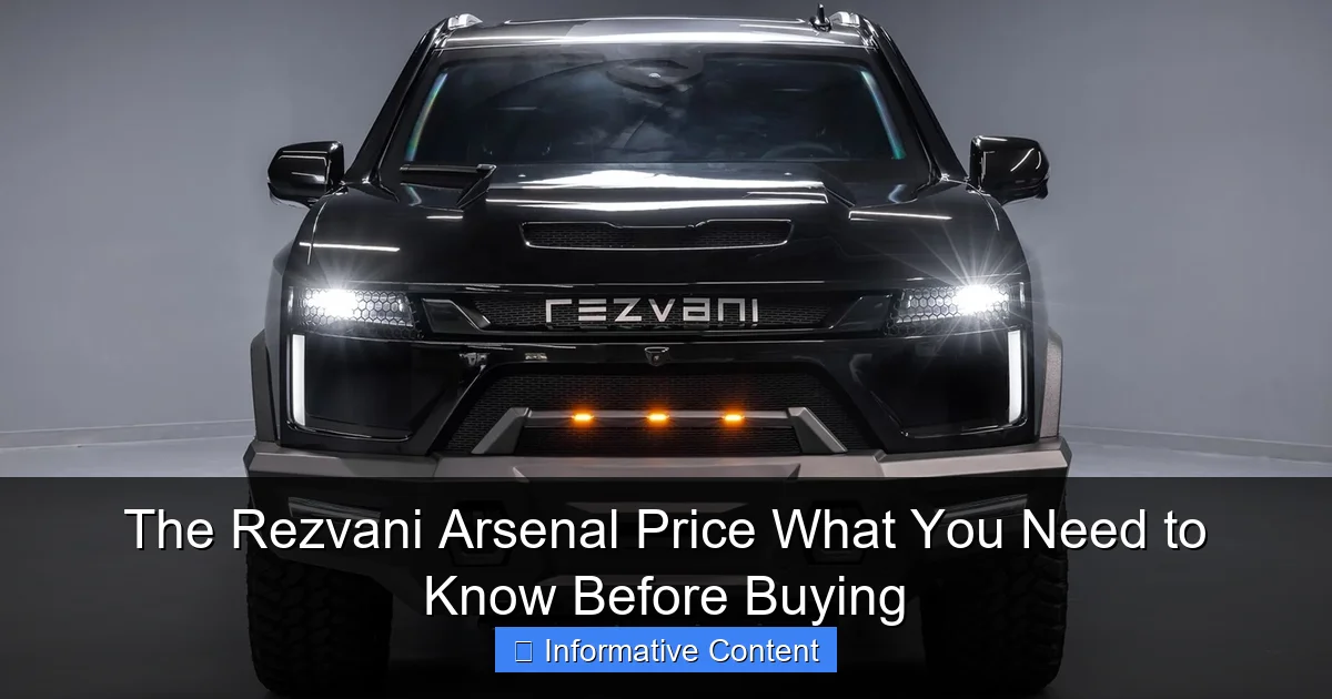 The Rezvani Arsenal Price What You Need to Know Before Buying