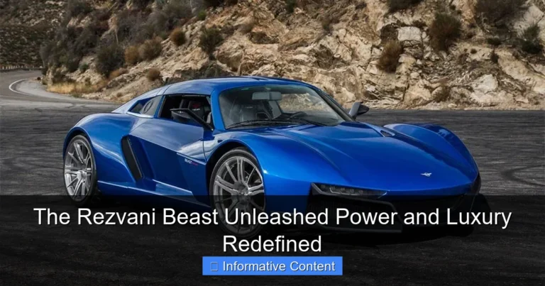 The Rezvani Beast Unleashed Power and Luxury Redefined