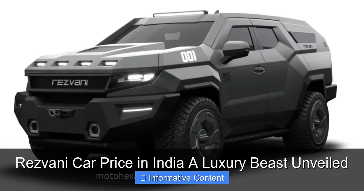 Rezvani Car Price in India A Luxury Beast Unveiled