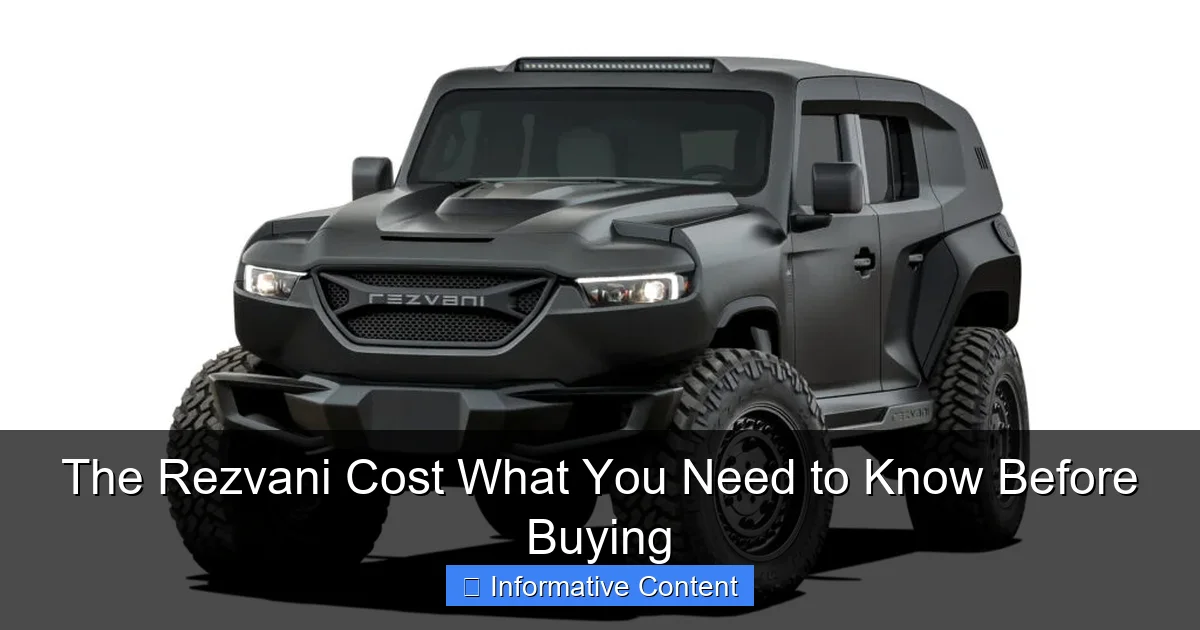 The Rezvani Cost What You Need to Know Before Buying