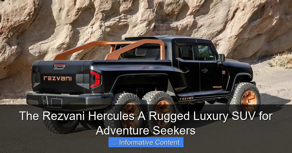 The Rezvani Hercules A Rugged Luxury SUV for Adventure Seekers