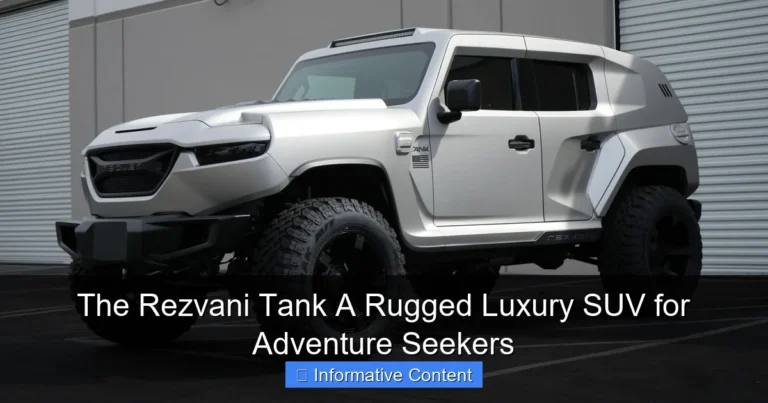 The Rezvani Tank A Rugged Luxury SUV for Adventure Seekers