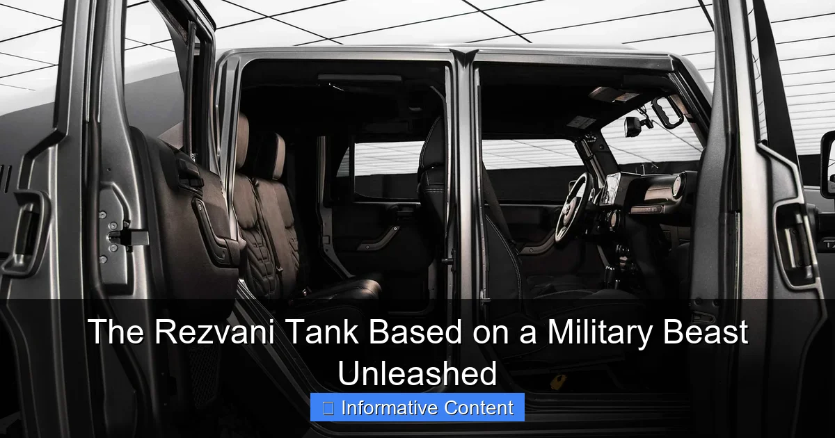 The Rezvani Tank Based on a Military Beast Unleashed