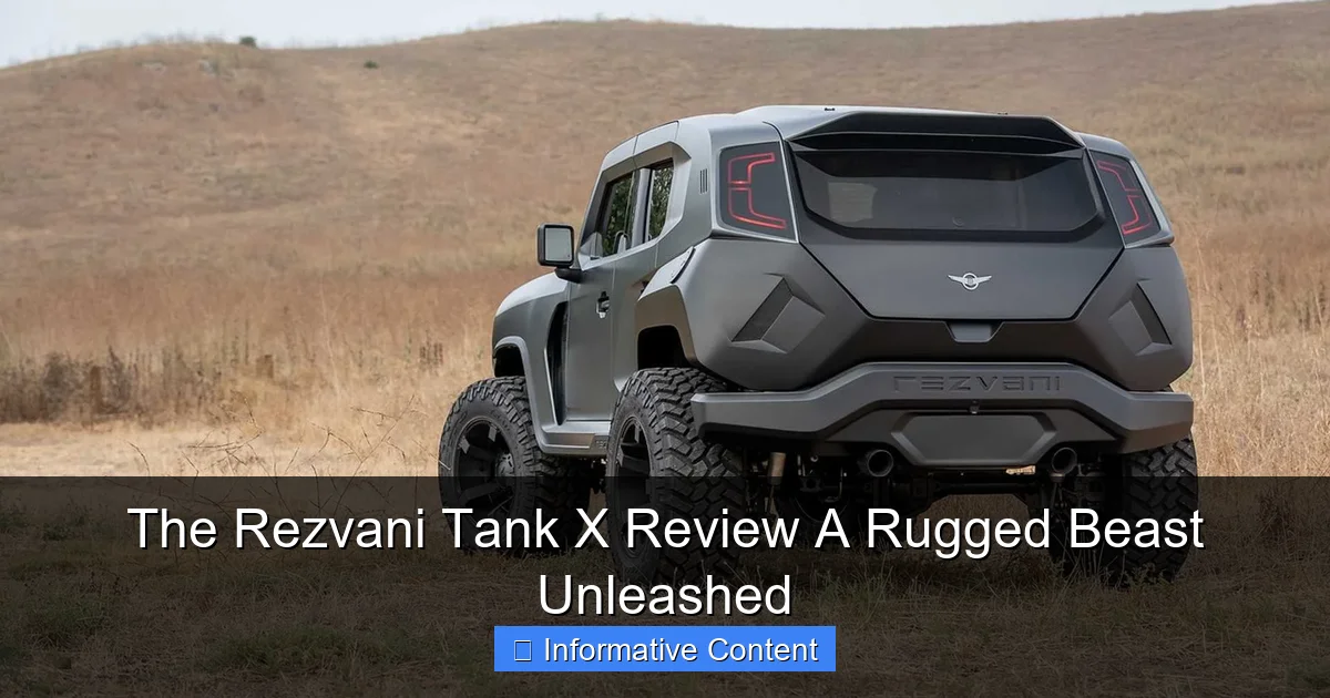 The Rezvani Tank X Review A Rugged Beast Unleashed