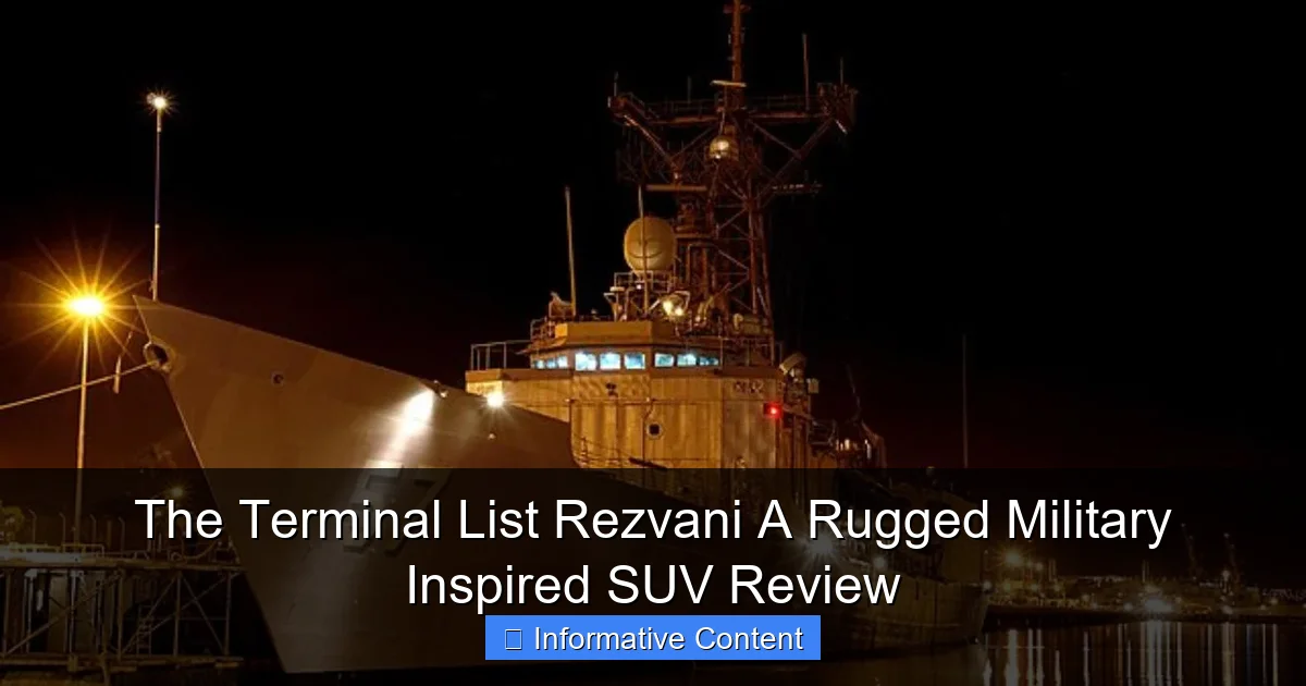 The Terminal List Rezvani A Rugged Military Inspired SUV Review