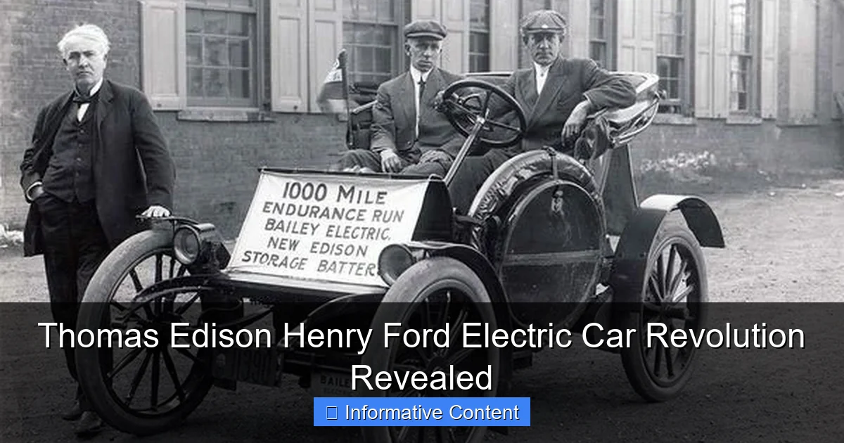 Thomas Edison Henry Ford Electric Car Revolution Revealed