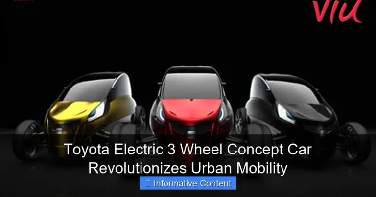 Toyota Electric 3 Wheel Concept Car Revolutionizes Urban Mobility