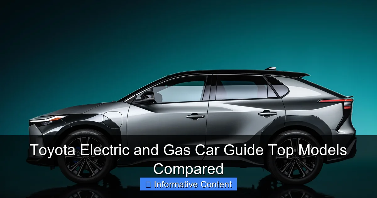Toyota Electric and Gas Car Guide Top Models Compared