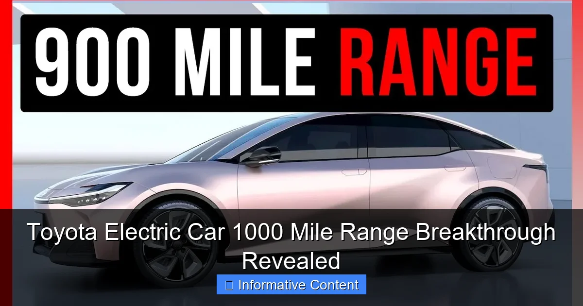 Toyota Electric Car 1000 Mile Range Breakthrough Revealed