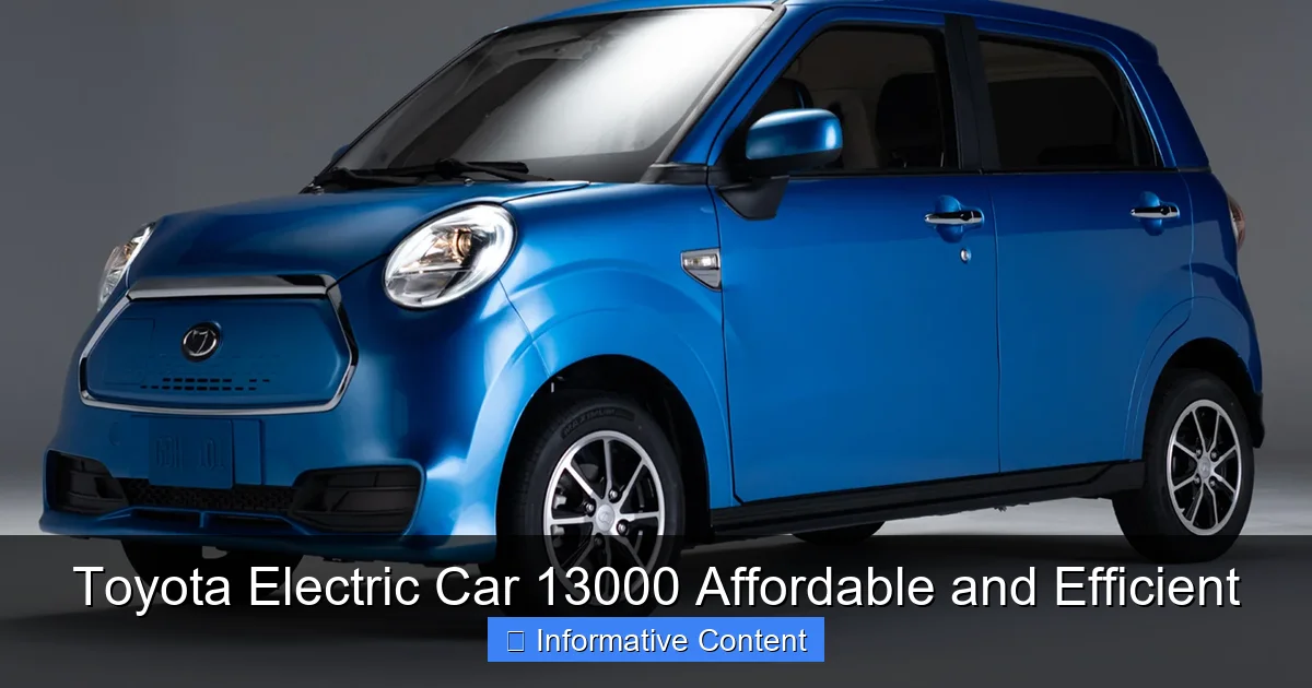 Toyota Electric Car 13000 Affordable and Efficient