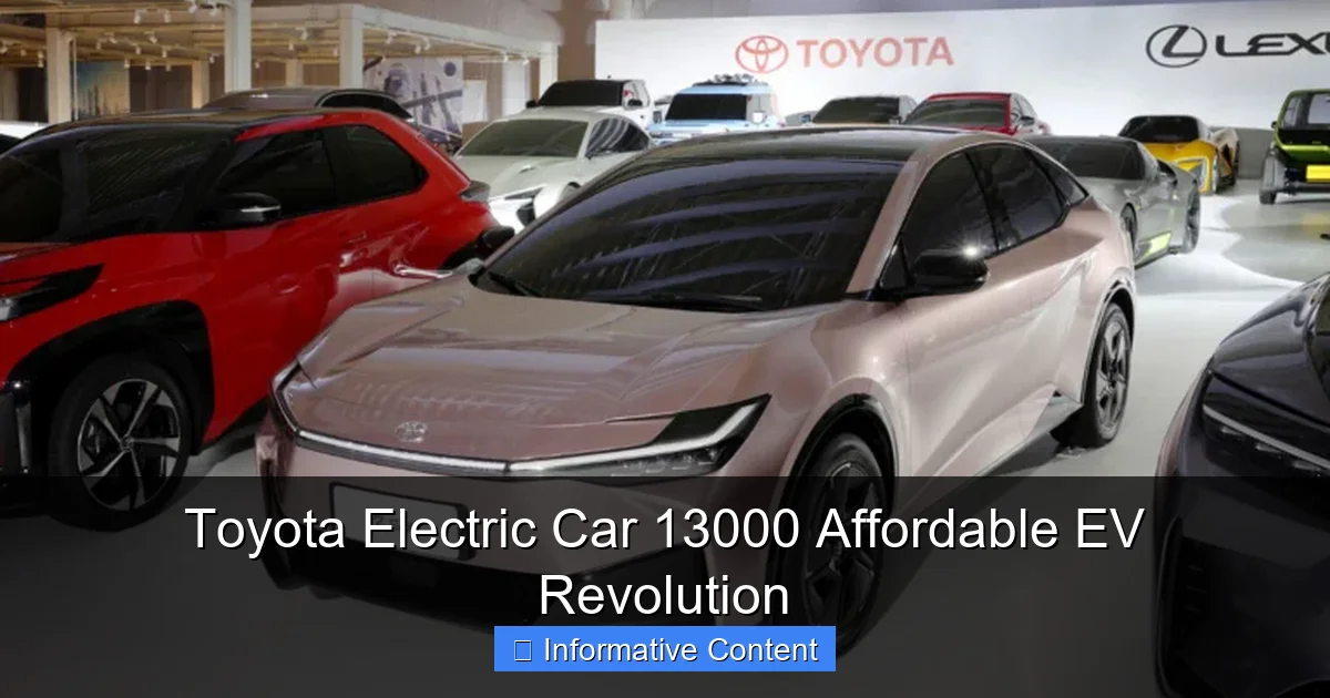 Toyota Electric Car 13000 Affordable EV Revolution