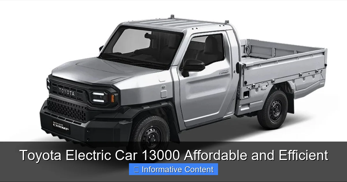 Toyota Electric Car 13000 Affordable and Efficient