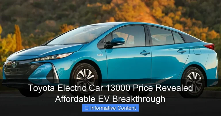 Toyota Electric Car 13000 Price Revealed Affordable EV Breakthrough